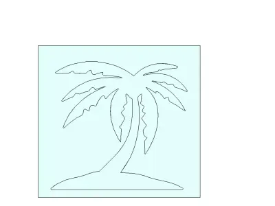 Palm Tree Mold Tropical Island Casting STL 3D Print File 3D model