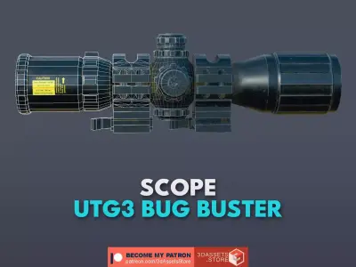 Weapon - Scope - 12 - UTG3BugBuster Low-poly 3D model