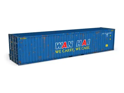 40ft Shipping Container - Wan Hai 3D model