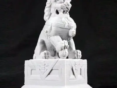 Stone Guardian Lions of the Forbidden City 3D model