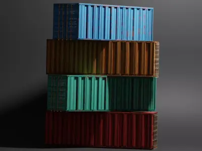Shipping Containers 3D model purchase