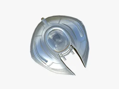 Alien Spaceship UFO D02 Aluminum - Sci Fi Spacecraft Design Low-poly 3D model