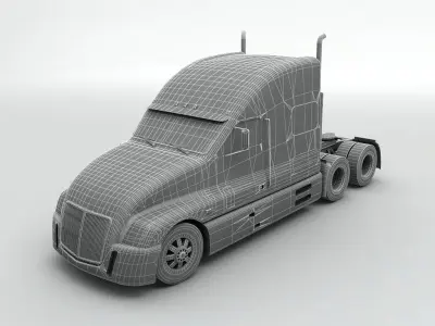 Semi Truck 3D model from CGTrader