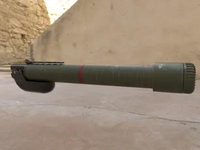 Type DFR-89 35mm Individual Incendiary  Launcher Low-poly 3D model