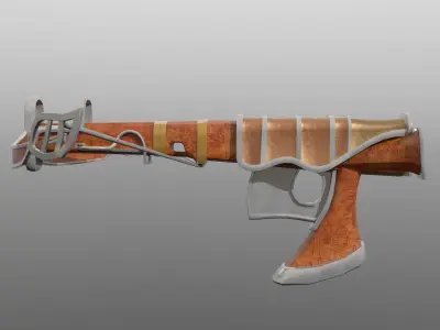 Crossbow bow and arrow 3D model