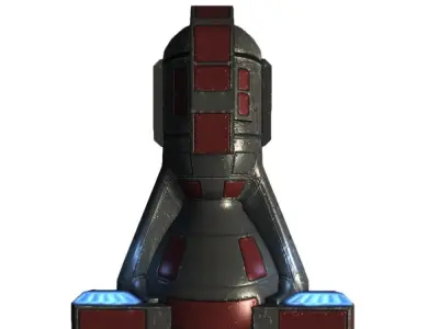 Starship engine 02 Sci-fi low poly Low-poly 3D model