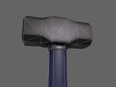 PBR Sledge Hammer V2a Low-poly 3D model