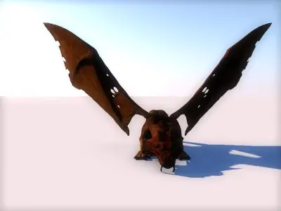 Dragon with wings Low-poly 3D model purchase
