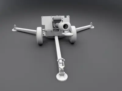 2A18 howitzer scale model 3D print model
