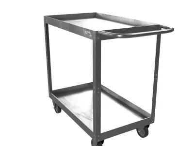 Steel Cart Realistic Low-poly 3D model