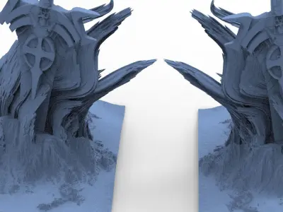 Sci-Fi Monolith Massive structure 16  3D model