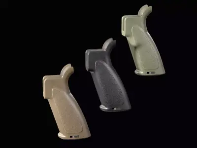 AR 10 AR 15 pistol grip HK Battle Grip Low-poly 3D model