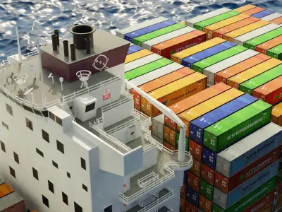 ASC Qaitbay container ship 3D model