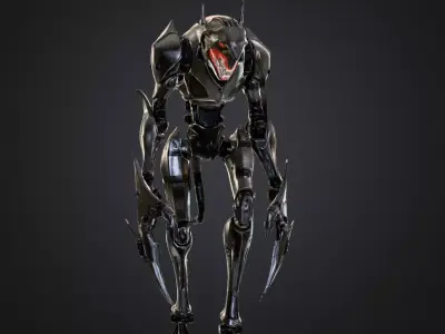 Blade Claw Assassin  Futuristic Combat Robot 3D model