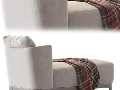 Keaton Chaise Longue Meridiani 3D model