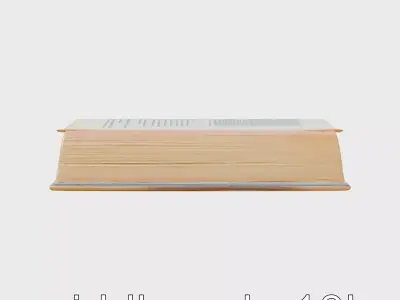 Ancient Open Book with Antique Pages Low-poly 3D model