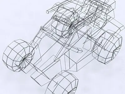 3DRT - Sci - Fi Forces - Jeep 3  Low-poly 3D model