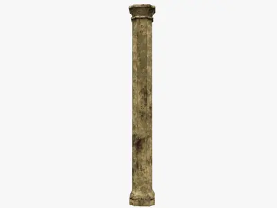 Column wooden Low-poly 3D model buy