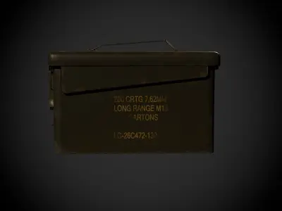 Ammo Box Low-poly 3D model 2