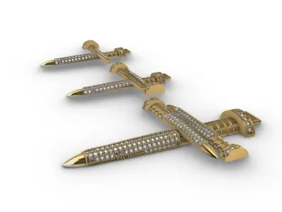 dijes- Colgantes paquete de 3 cruces de estaca -v- 3D print model