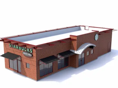 Starbucks coffee shop 3D model