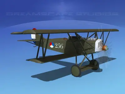 Fokker D-VII V17 Netherlands 3D model