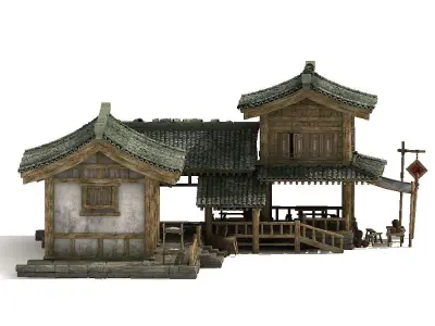 Historic building Ancient Chinese architecture 3D model