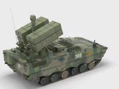 Chinese HJ-10 Anti-tank Missile 3D model