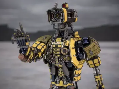 Robot Free low-poly 3D model get