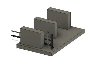 Model Railway 4500L Oil Tank and Base 3D print model