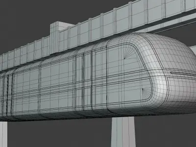 Sky train concept 2023 3D model