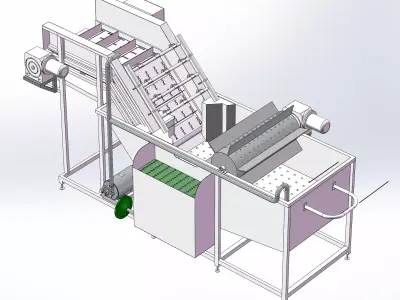 Vegetable and fruit washing machine 3D model