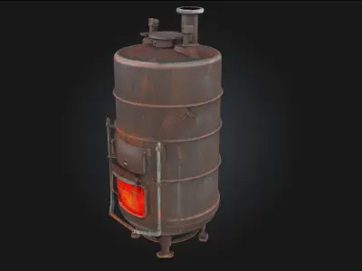 Rustic Boiler  Industrial Warmth with Vintage Character 3D model