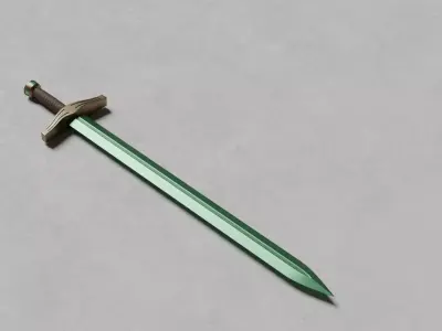 Forest Sword Low-poly 3D model