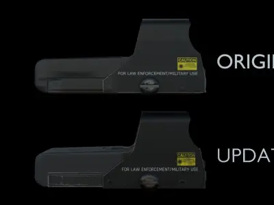 Holographic Sight Low-poly 3D model