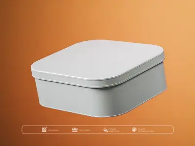 Metal Box Low-poly 3D model purchase