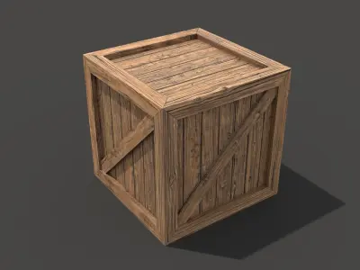 Wooden Crates Pack - 10 box models Low-poly 3D model