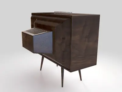 Vintage Television Concept 3D model