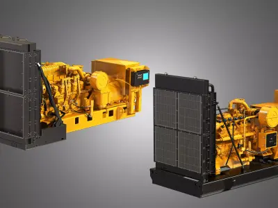 3512 - G3412 Engines - V12 Diesel Generators Engines 2 in 1 3D Model Pack purchase