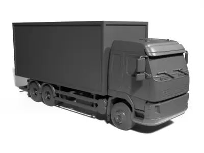 Delivery truck 2 3D print model