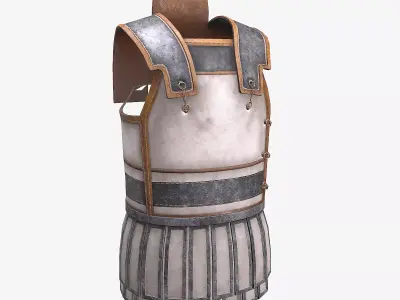 Ancient Armor Linothorax 3D Model Game Ready PBR Low Poly Low-poly 3D model