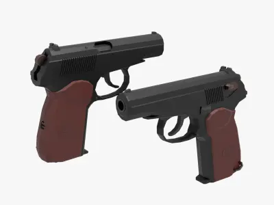 Makarov  Low-poly Low-poly 3D model