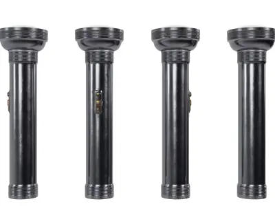 Bright Star Nickel Plated Flashlight Low-poly 3D model