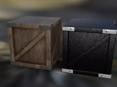 Crates slow prim Low-poly 3D model