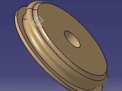 Pulley metal disc with hole in middle Free 3D model