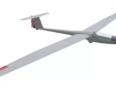 Grob G102 Astir Low-poly 3D model