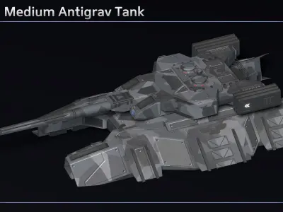 Scifi Antigrav Tanks Collection 3D Model Pack purchase