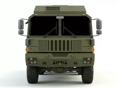 Off Road Logistics Flatbed Truck 3D model