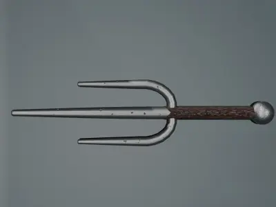 game ready low poly sword metal spear Free 3D model