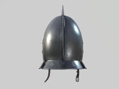 Conquistador Morion Helmet01 Low-poly 3D model